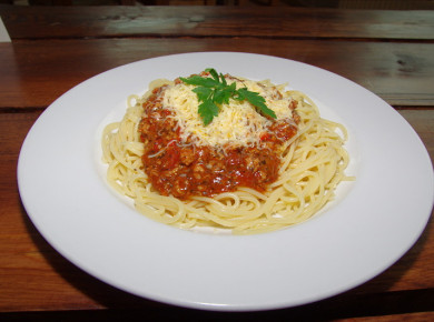 Spaghetti bolonese z makaronem z mąki durum